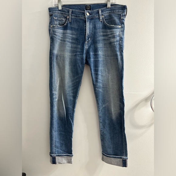 Citizens of Humanity Jazmin High-Rise Ankle Cuffed Slim Straight Jeans - Picture 7 of 13